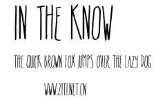 In The Know.otf字體轉換器圖片
