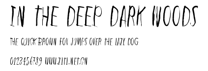In the deep dark woods.ttf字體轉換器圖片