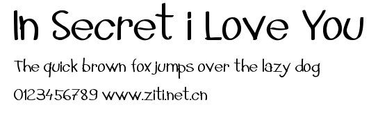 In Secret i Love You.ttf字體轉換器圖片