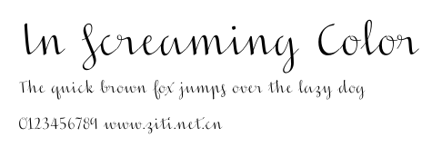 In Screaming Color.otf字體轉換器圖片