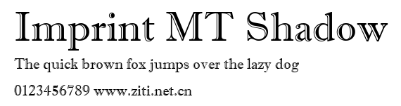 Imprint MT Shadow.ttf字體轉換器圖片