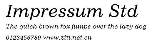 Impressum Std.ttf字體轉換器圖片