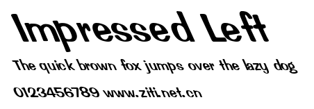 Impressed Left.ttf字體轉換器圖片
