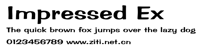 Impressed Ex.ttf字體轉換器圖片