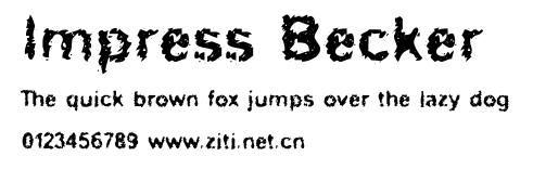 Impress Becker.ttf字體轉換器圖片