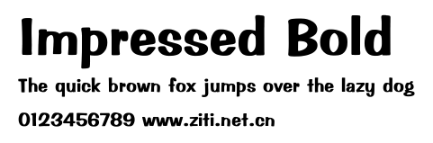 Impressed Bold.ttf字體轉換器圖片