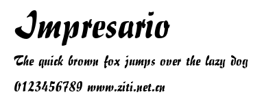 Impresario.ttf字體轉換器圖片