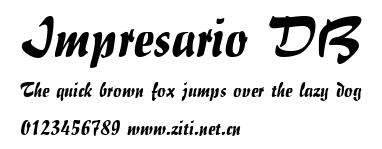 Impresario DB.ttf字體轉換器圖片