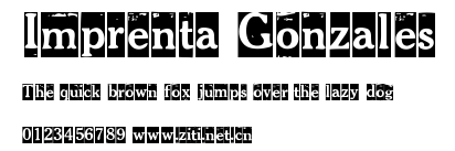 Imprenta Gonzales.ttf字體轉換器圖片