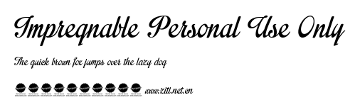 Impregnable Personal Use Only.ttf字體轉換器圖片