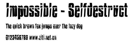 Impossible - Selfdestruct.ttf字體轉換器圖片