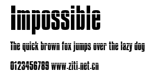 Impossible.ttf字體轉換器圖片