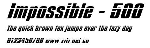 Impossible - 500.ttf字體轉換器圖片