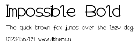 Impossible Bold.ttf字體轉換器圖片