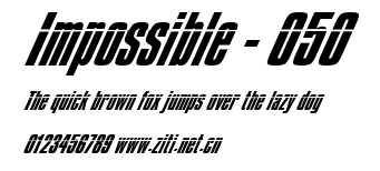 Impossible - 050.ttf字體轉換器圖片