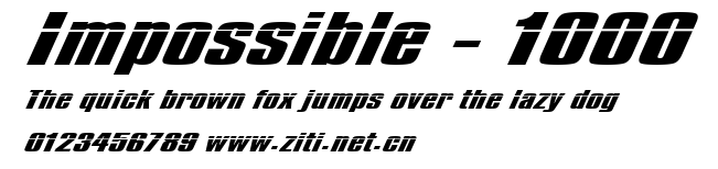 Impossible - 1000.ttf字體轉換器圖片