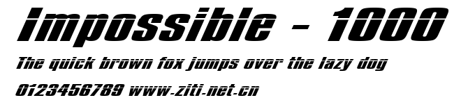 Impossible - 1000.ttf字體轉換器圖片