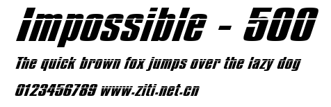 Impossible - 500.ttf字體轉換器圖片
