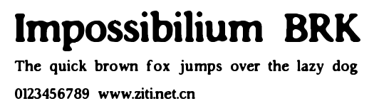 Impossibilium BRK.ttf字體轉換器圖片