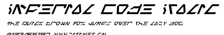 Imperial Code Italic.ttf字體轉換器圖片