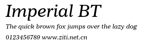 Imperial BT.ttf字體轉換器圖片