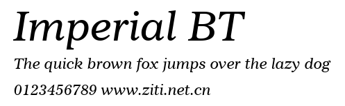 Imperial BT.ttf字體轉換器圖片