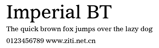 Imperial BT.ttf字體轉換器圖片