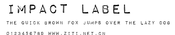 Impact Label.ttf字體轉換器圖片