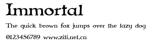 Immortal.ttf字體轉換器圖片