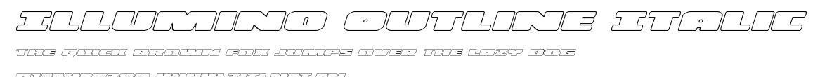 Illumino Outline Italic.ttf字體轉換器圖片