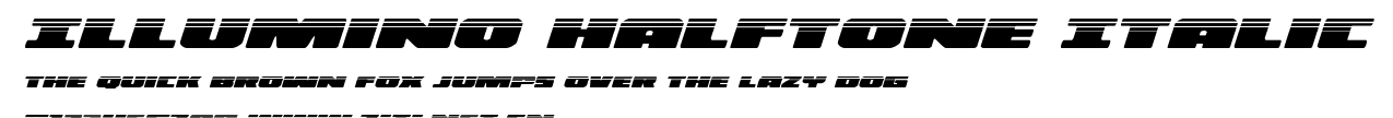 Illumino Halftone Italic.ttf字體轉換器圖片