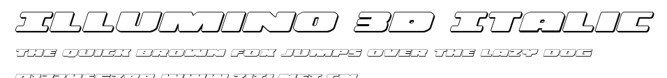 Illumino 3D Italic.ttf字體轉換器圖片