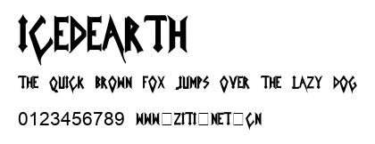 IcedEarth.ttf字體轉換器圖片