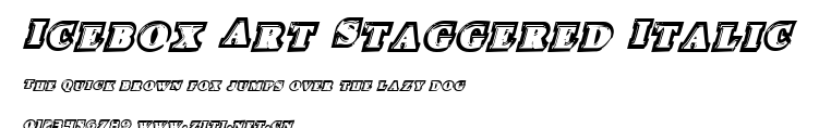 Icebox Art Staggered Italic.ttf字體轉換器圖片