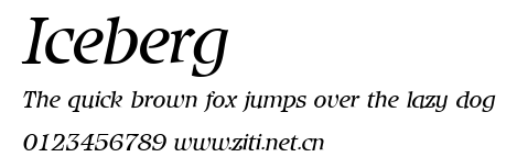 Iceberg.ttf字體轉換器圖片