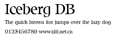 Iceberg DB.ttf字體轉換器圖片