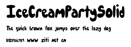 IceCreamPartySolid.ttf字體轉換器圖片