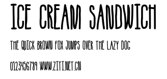 Ice Cream Sandwich.otf字體轉換器圖片