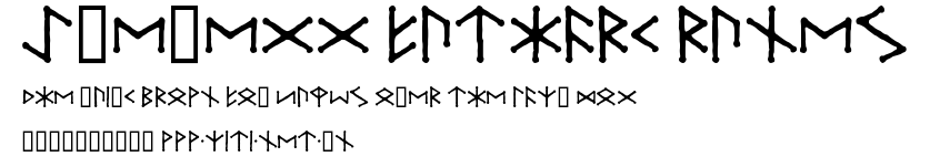 Ice-egg Futhark Runes.ttf字體轉換器圖片