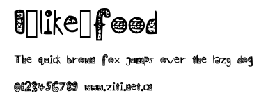 I_like_food.ttf字體轉換器圖片