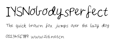 IYSNobodysPerfect.ttf字體轉換器圖片