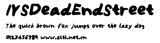 IYSDeadEndStreet.ttf字體轉換器圖片