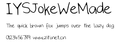 IYSJokeWeMade.ttf字體轉換器圖片