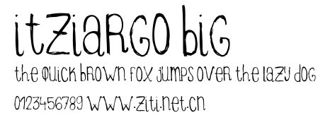 ITZIARGO BIG.ttf字體轉換器圖片