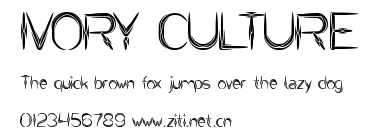 IVORY CULTURE.ttf字體轉換器圖片