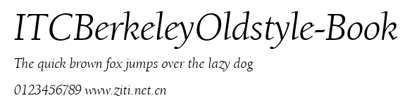 ITCBerkeleyOldstyle-Book.ttf字體轉換器圖片