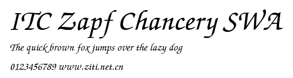 ITC Zapf Chancery SWA.ttf字體轉換器圖片