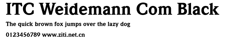 ITC Weidemann Com Black.ttf字體轉換器圖片