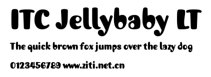 ITC Jellybaby LT.ttf字體轉換器圖片