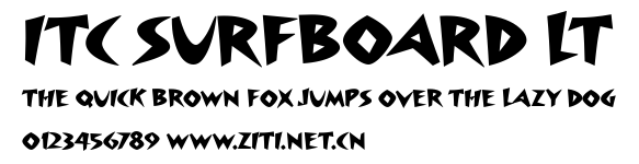 ITC Surfboard LT.ttf字體轉換器圖片